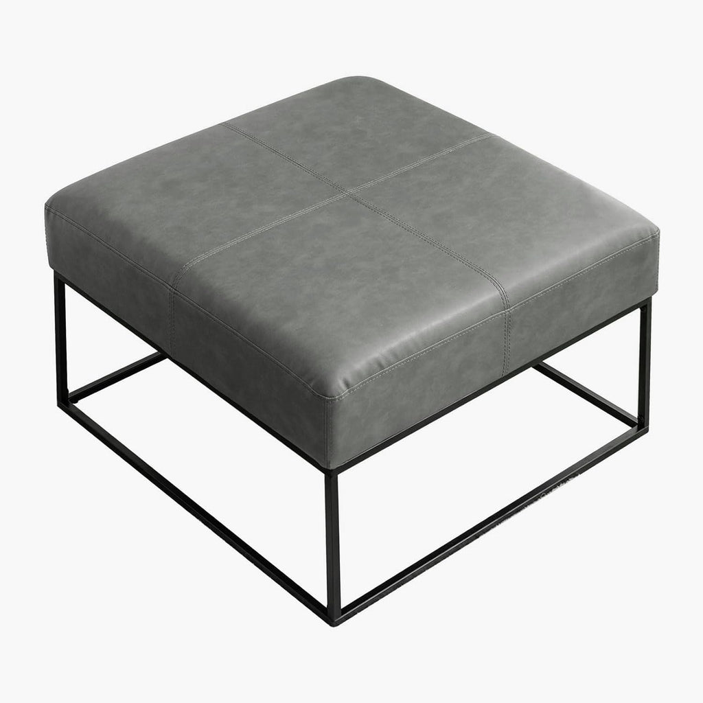 Vintage Gray Square Leather