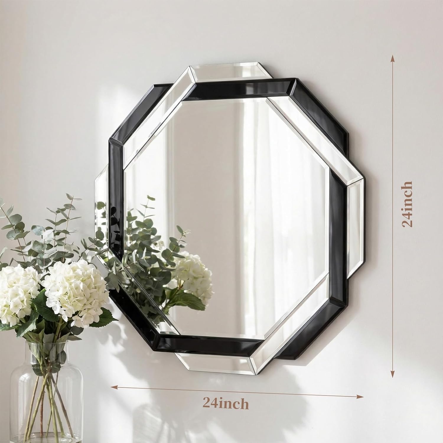 Beveled Edge Hexagon Frameless Mirror