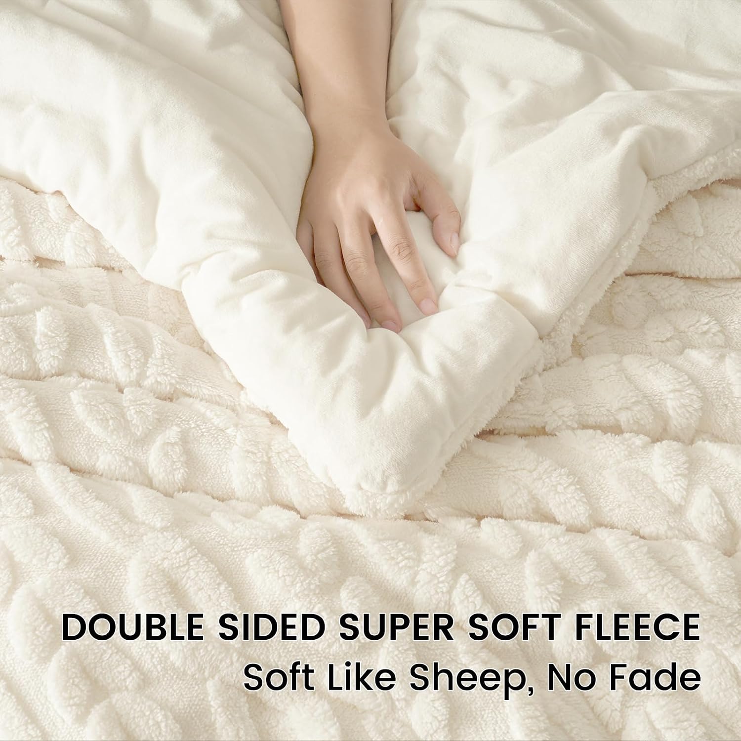 Grey Fluffy Sherpa Bedding Set