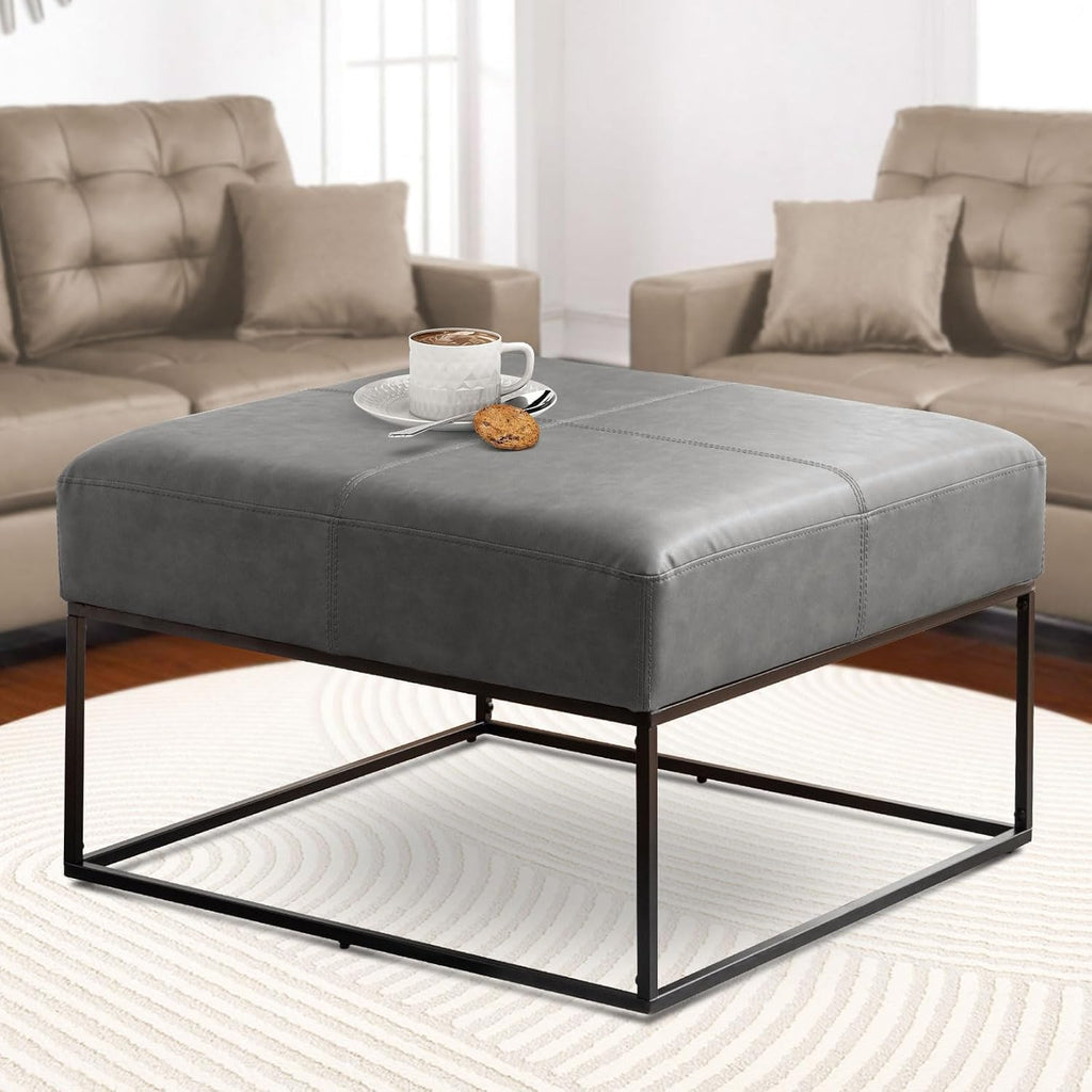 Vintage Gray Square Leather