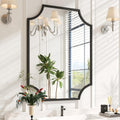 Wavy Edge Black Framed Wall Mirror