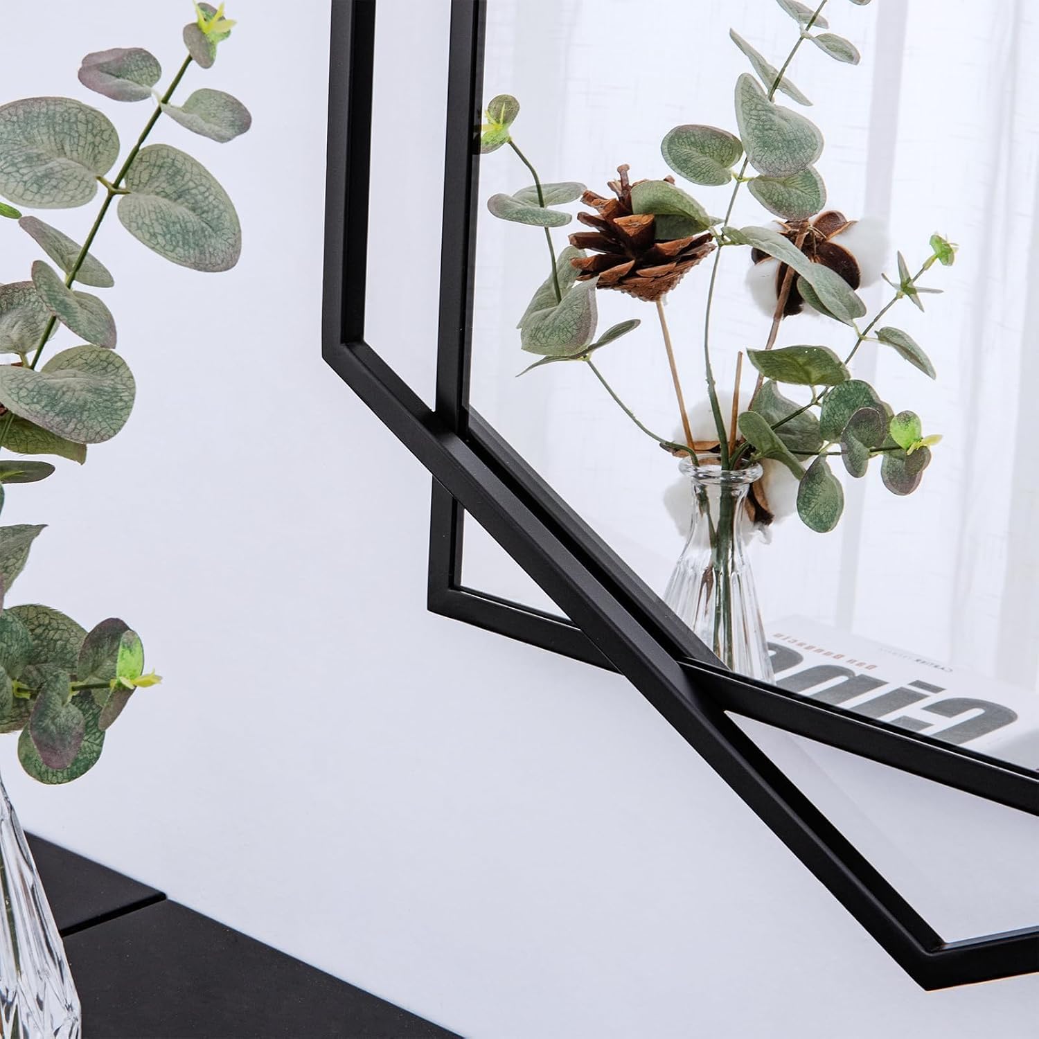 Hexagon Metal Frame Wall Mirror
