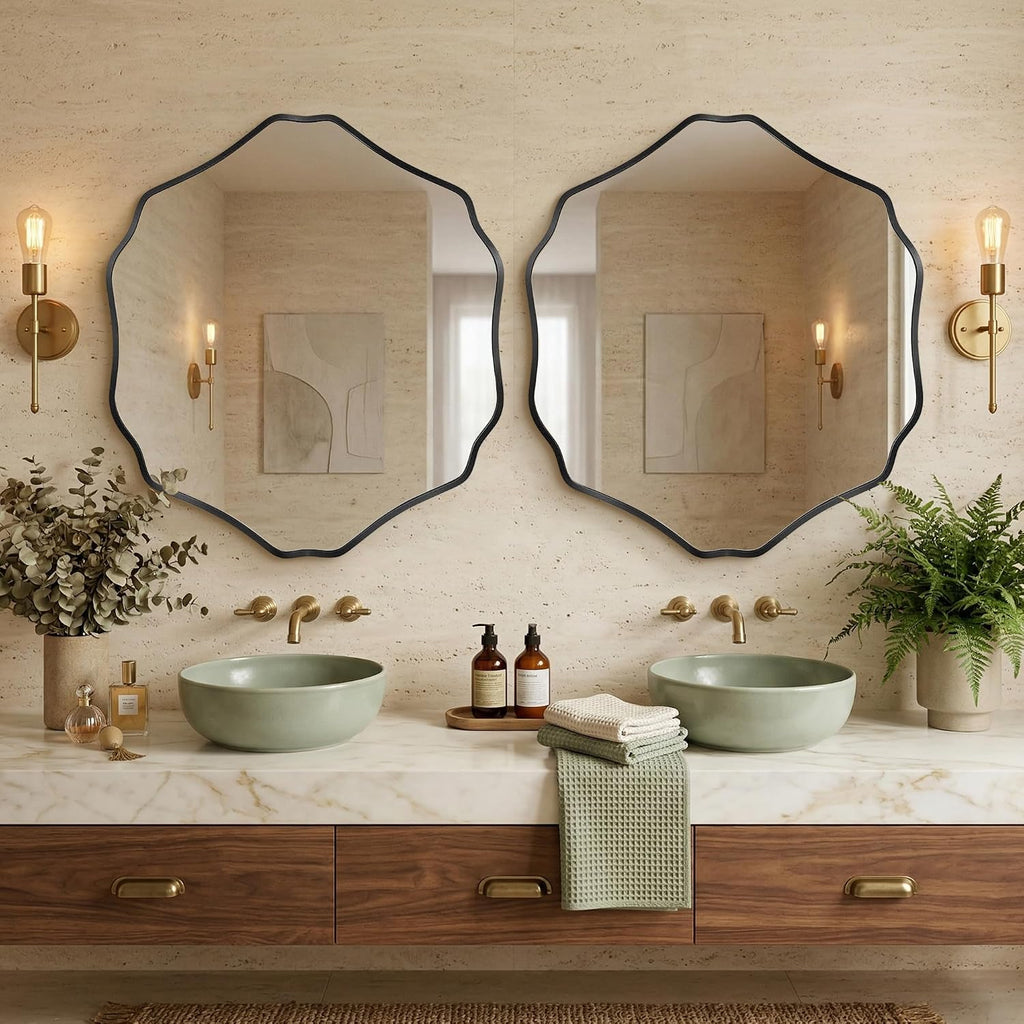 Irregular Wavy Edge Frameless Mirror
