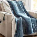 Blue Reversible Electric Heating Blanket