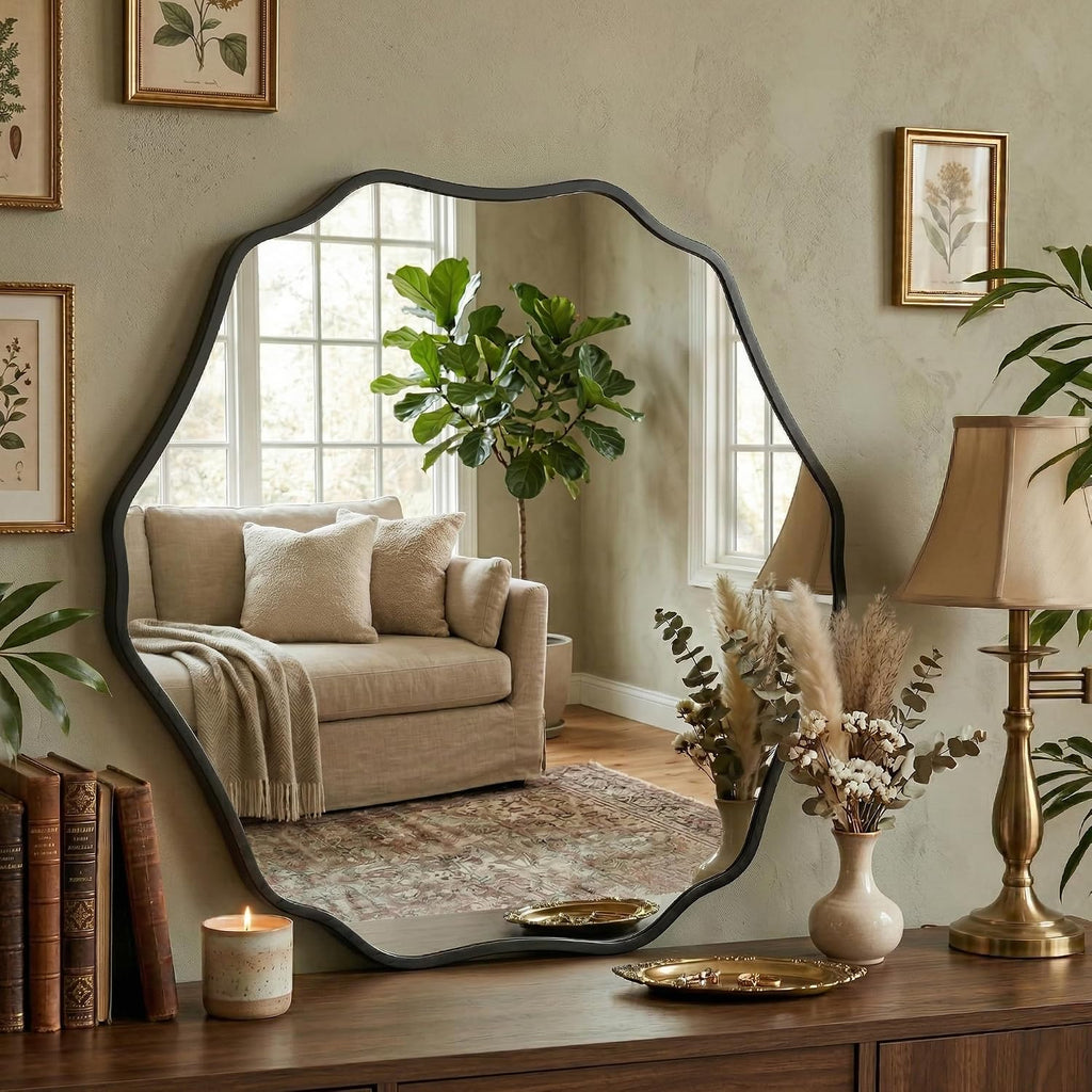 Irregular Wavy Edge Frameless Mirror