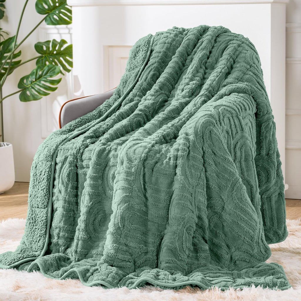 Sage Green Sherpa Weighted Blanket