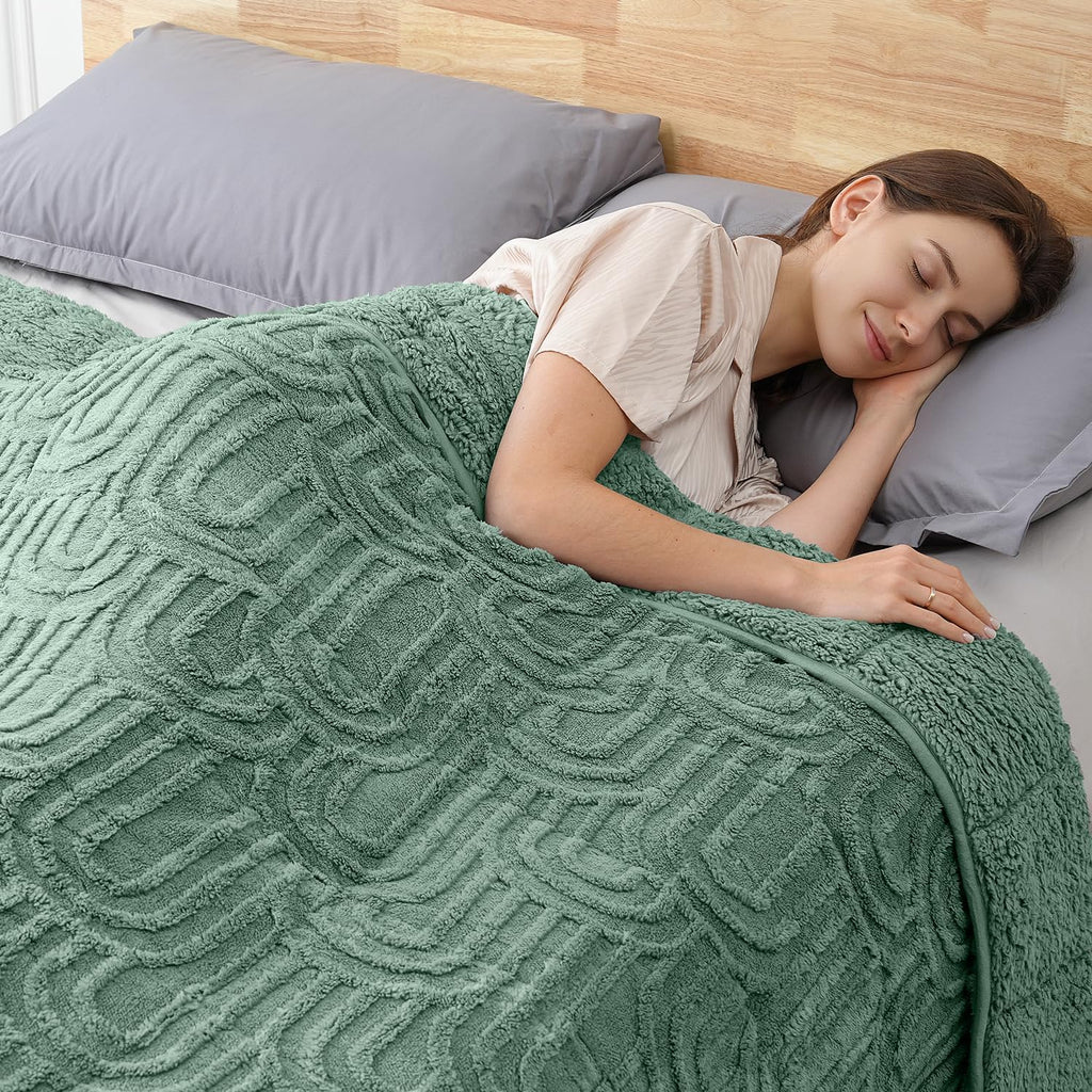 Sage Green Sherpa Weighted Blanket