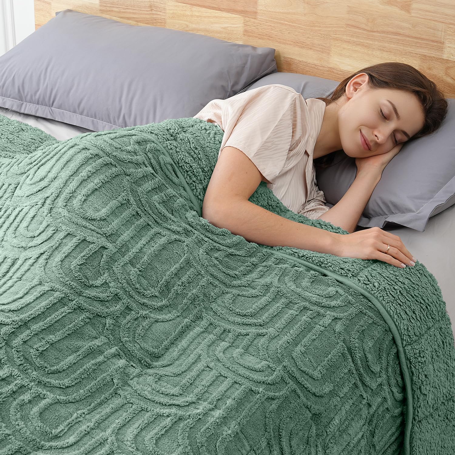 Sage Green Sherpa Weighted Blanket