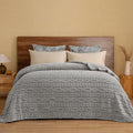 Grey Tufted Sherpa Fleece Blanket