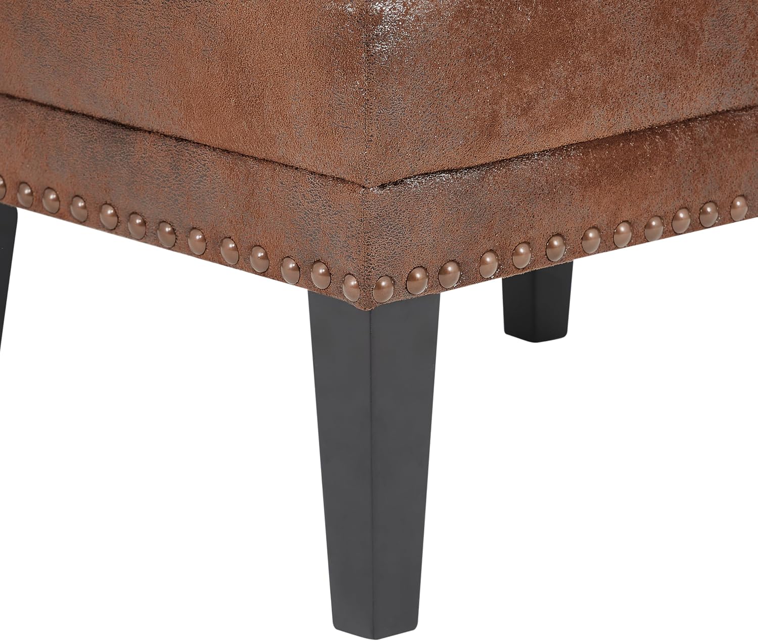 Brown Rectangular Modern Ottoman