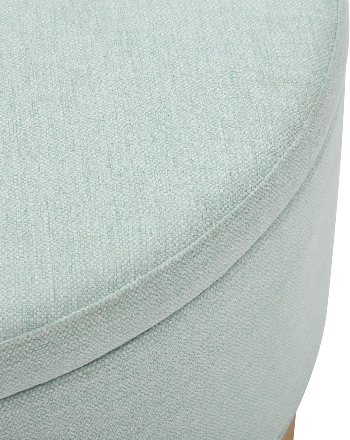 Mint Green Round Storage Ottoman