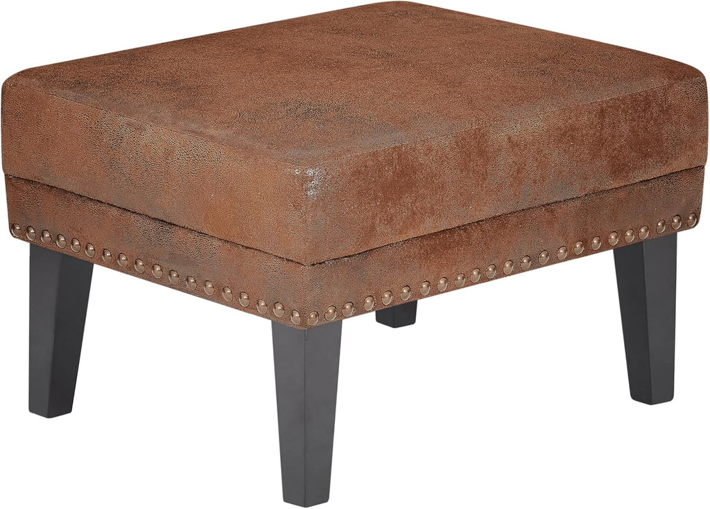 Brown Rectangular Modern Ottoman