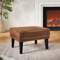 Brown Rectangular Modern Ottoman