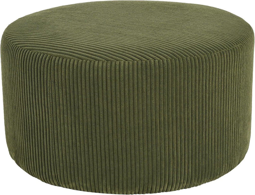 Olive Green Corduroy Ottoman