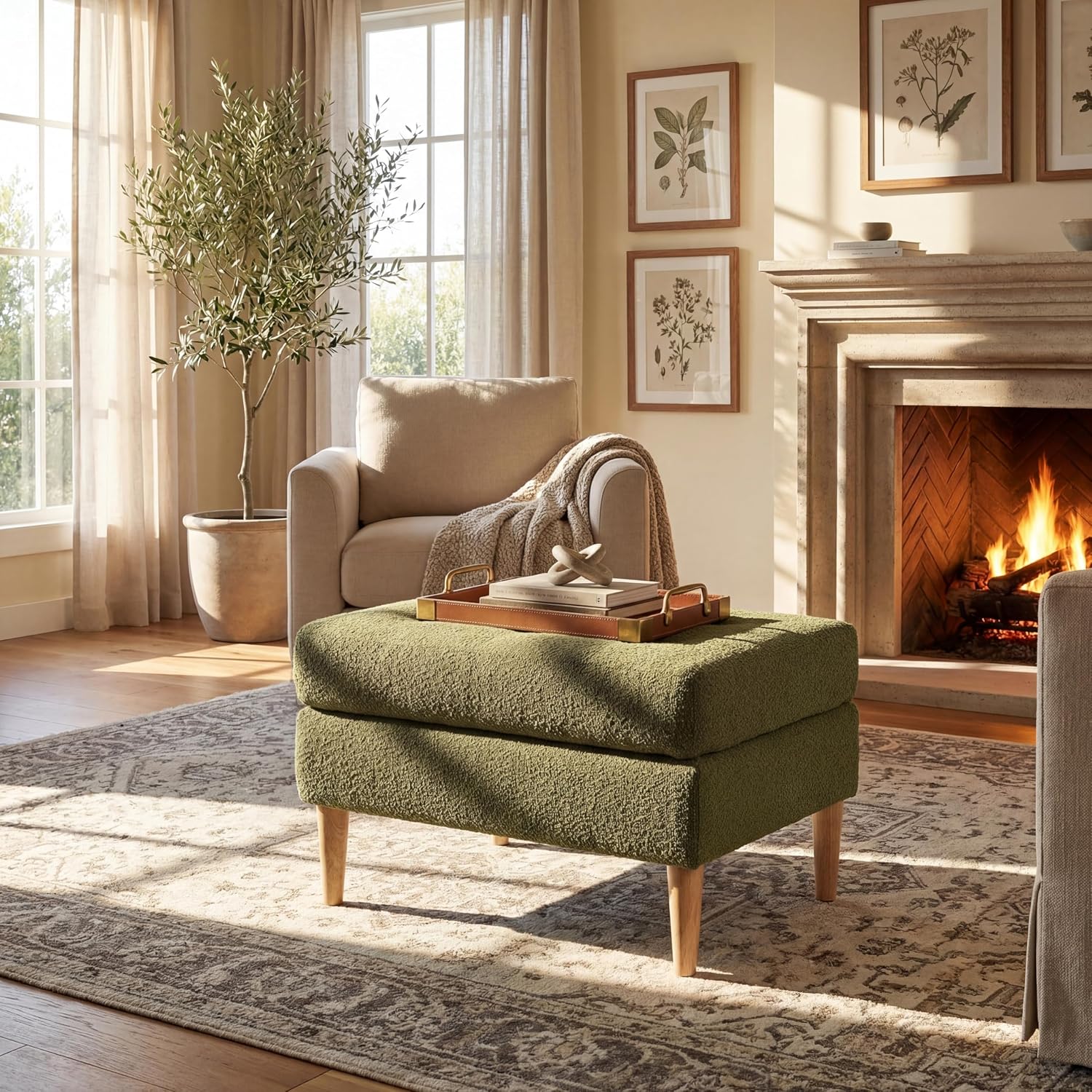 Olive Green Rectangular