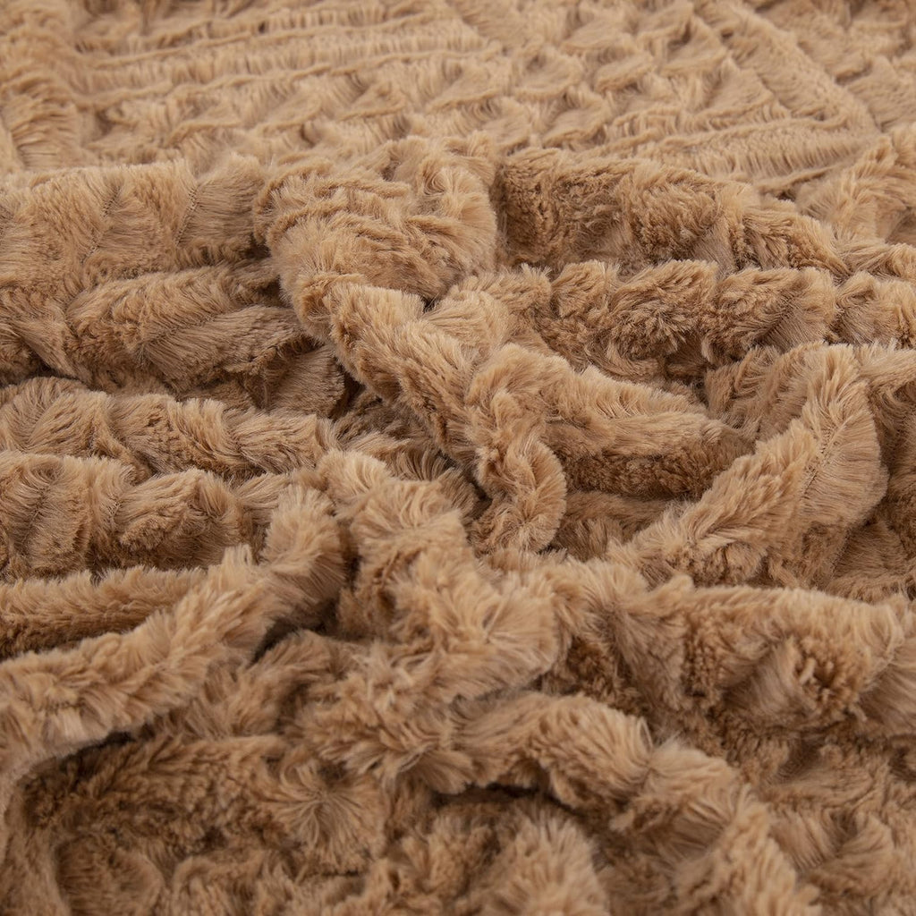 Caramel Brown Faux Fur Blanket